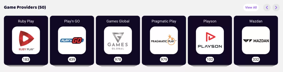 BooCasino Game Providers